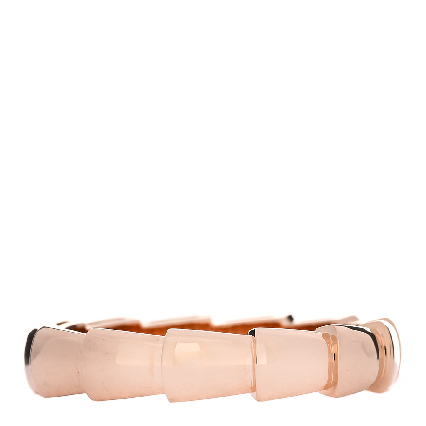 18K Rose Gold Serpenti Viper Band Ring 69 12.5