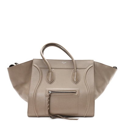 Celine Baby Grained Calfskin Medium Phantom Luggage Taupe 1 of 11