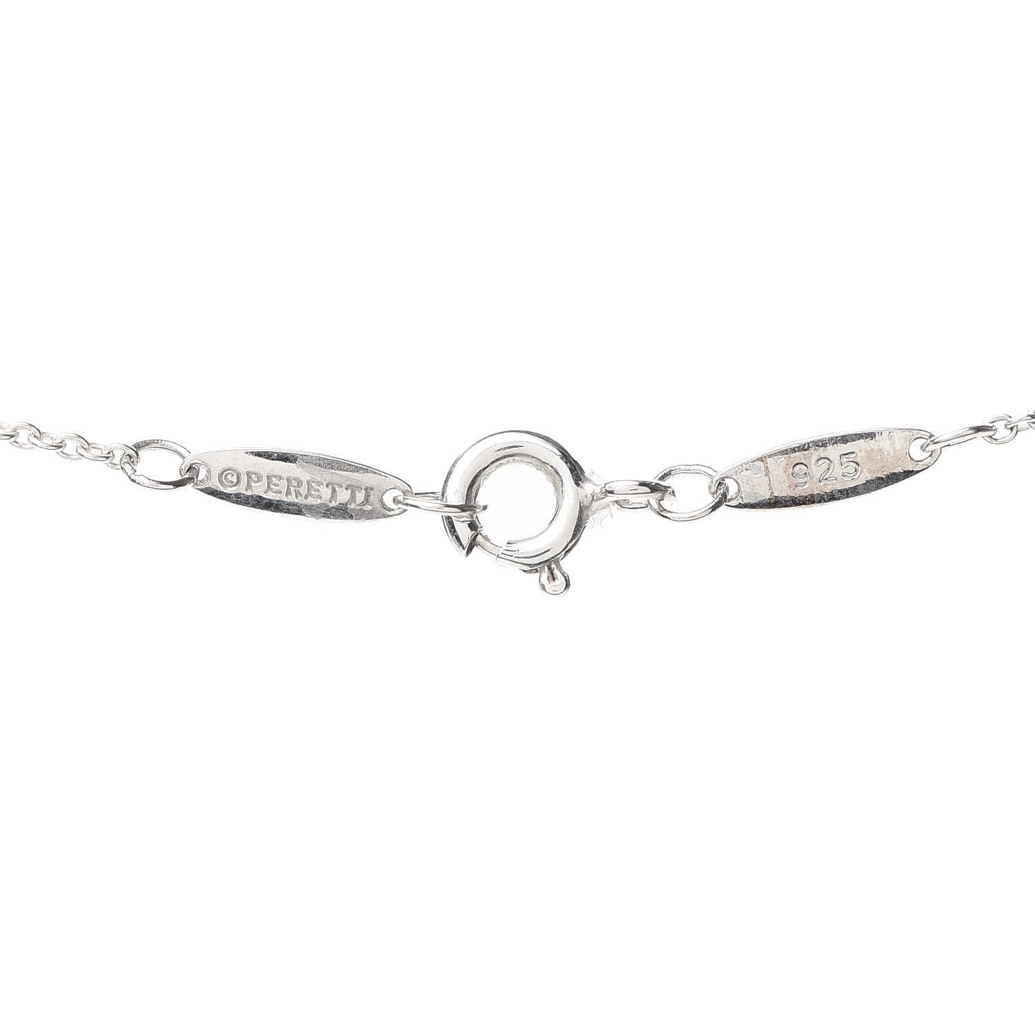 Tiffany Sterling Silver Elsa Peretti Letter A Pendant Necklace 5 of 6