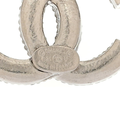 Chanel Crystal CC Coco Flapper Earrings Silver 4 of 5