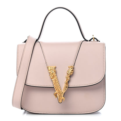Versace Vitello Barocco Virtus Small Top Handle Shoulder Bag Pink 1 of 8
