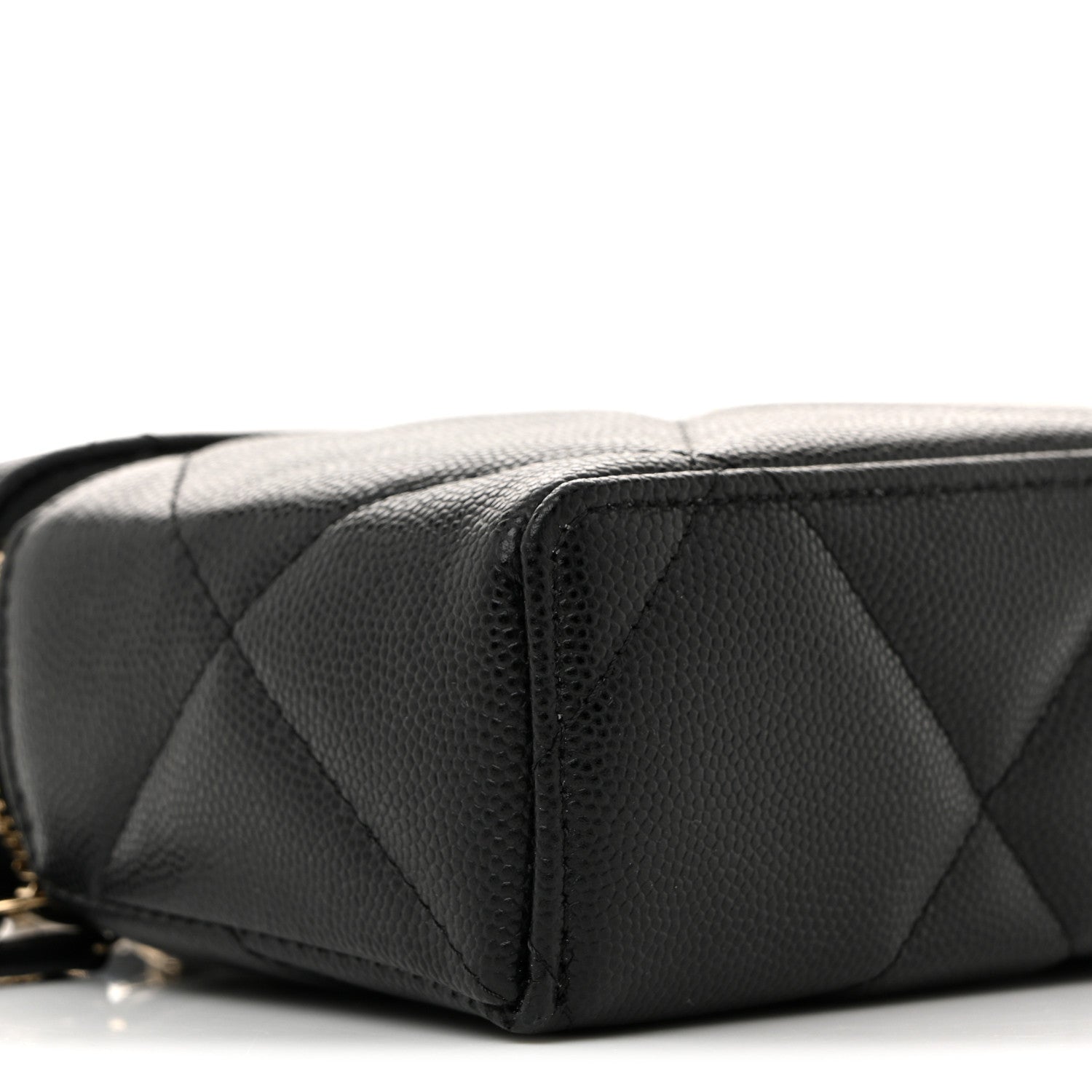 Chanel Caviar Quilted Top Handle Slim Vanity With Chain Black 9 of 11