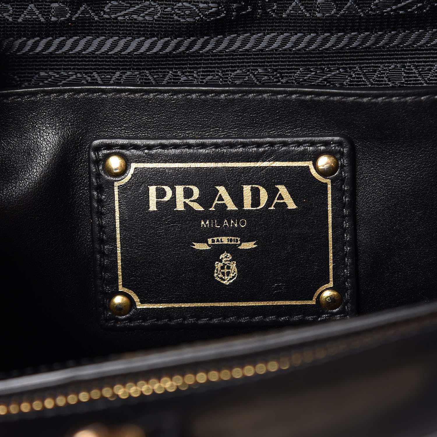Prada Soft Calfskin Shopping Tote Black 7 of 12