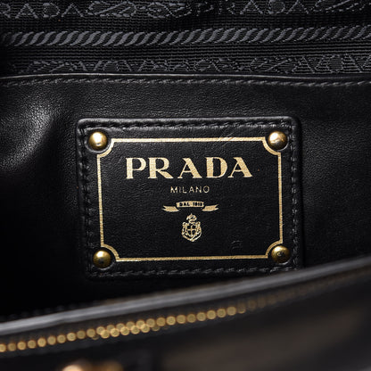 Prada Soft Calfskin Shopping Tote Black 7 of 12