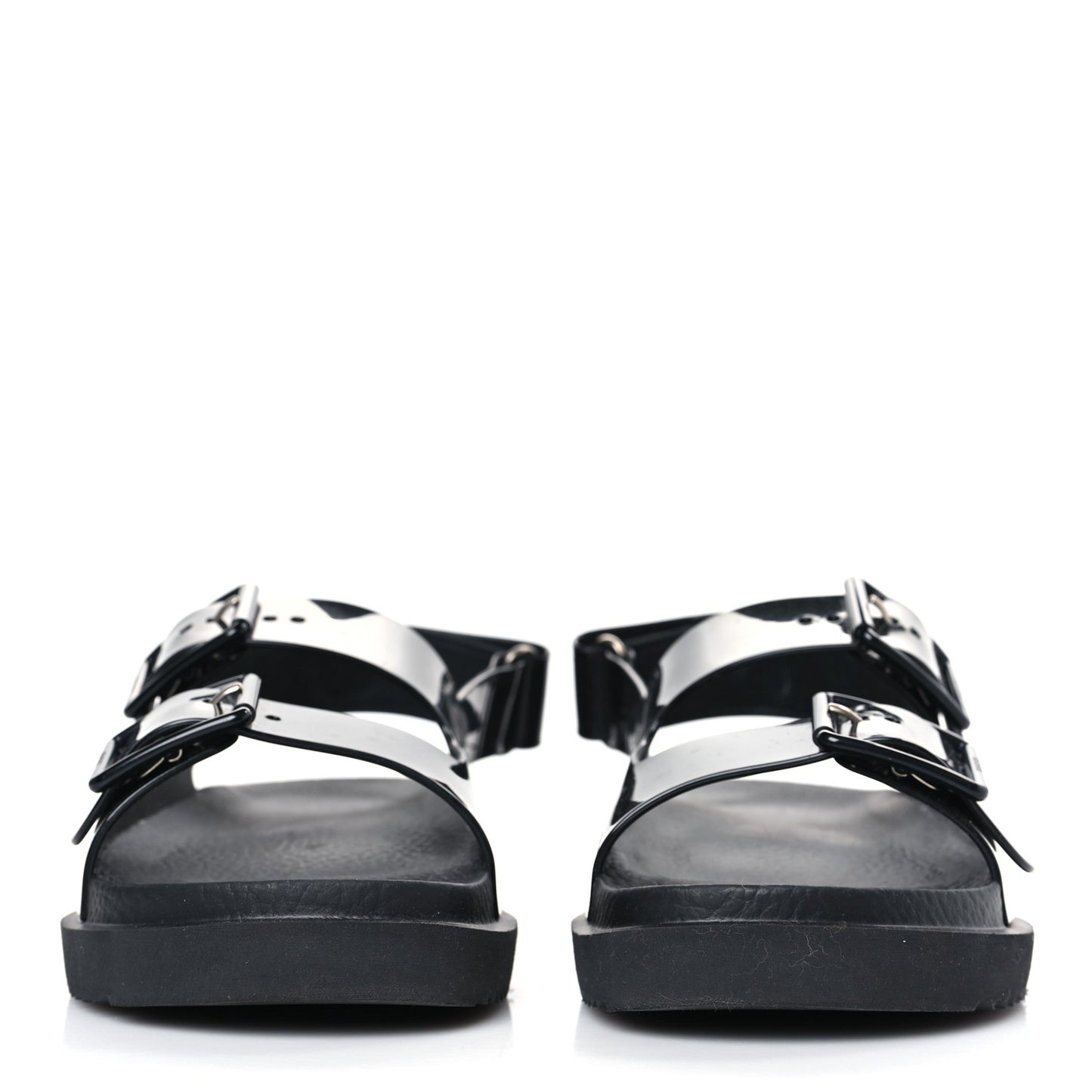 Rubber Mini Double G Womens Dad Sandals 36 Black