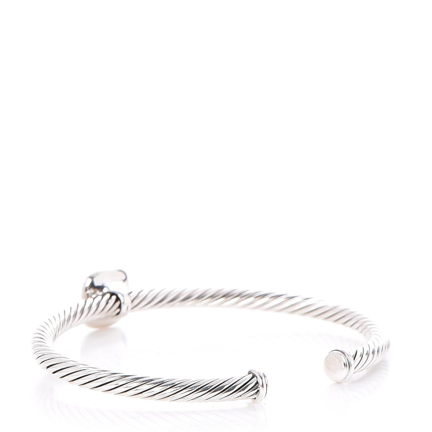 Sterling Silver Diamond Garnet 4mm Noblesse Cable Bracelet
