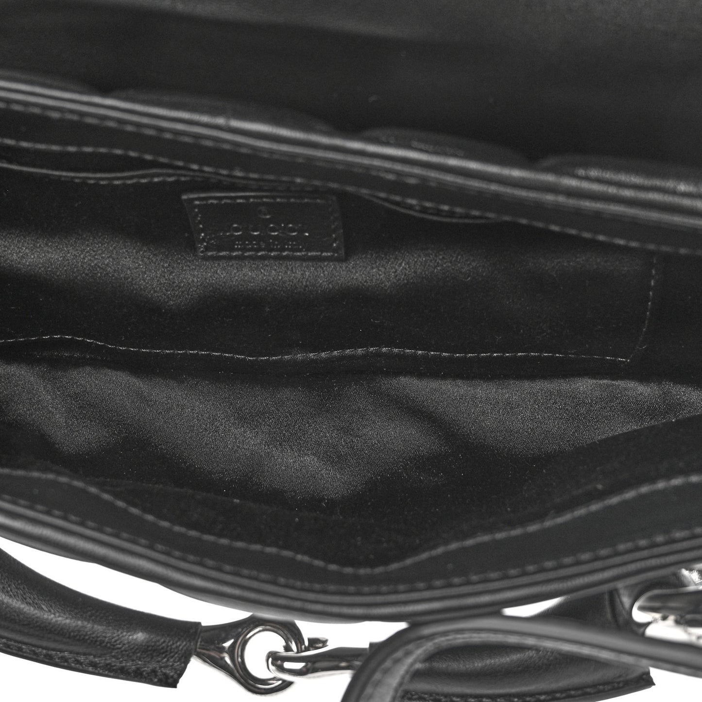 Nappa Vertical Matelasse Medium Maxi Horsebit Chain Shoulder Bag Black