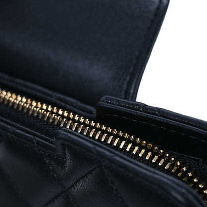 Chanel Lambskin Quilted CC Pouch Wristlet Black 11 of 14