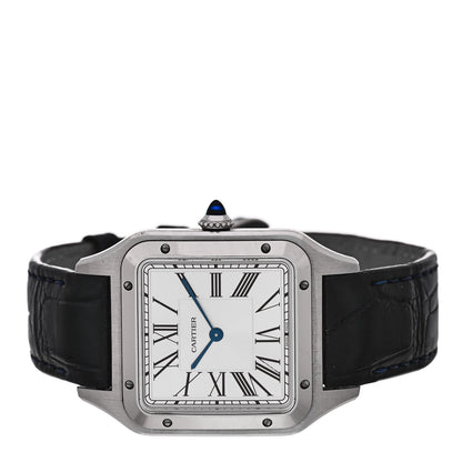 Cartier Stainless Steel Alligator 31.4mm Santos Dumont Quartz Watch 2 of 5