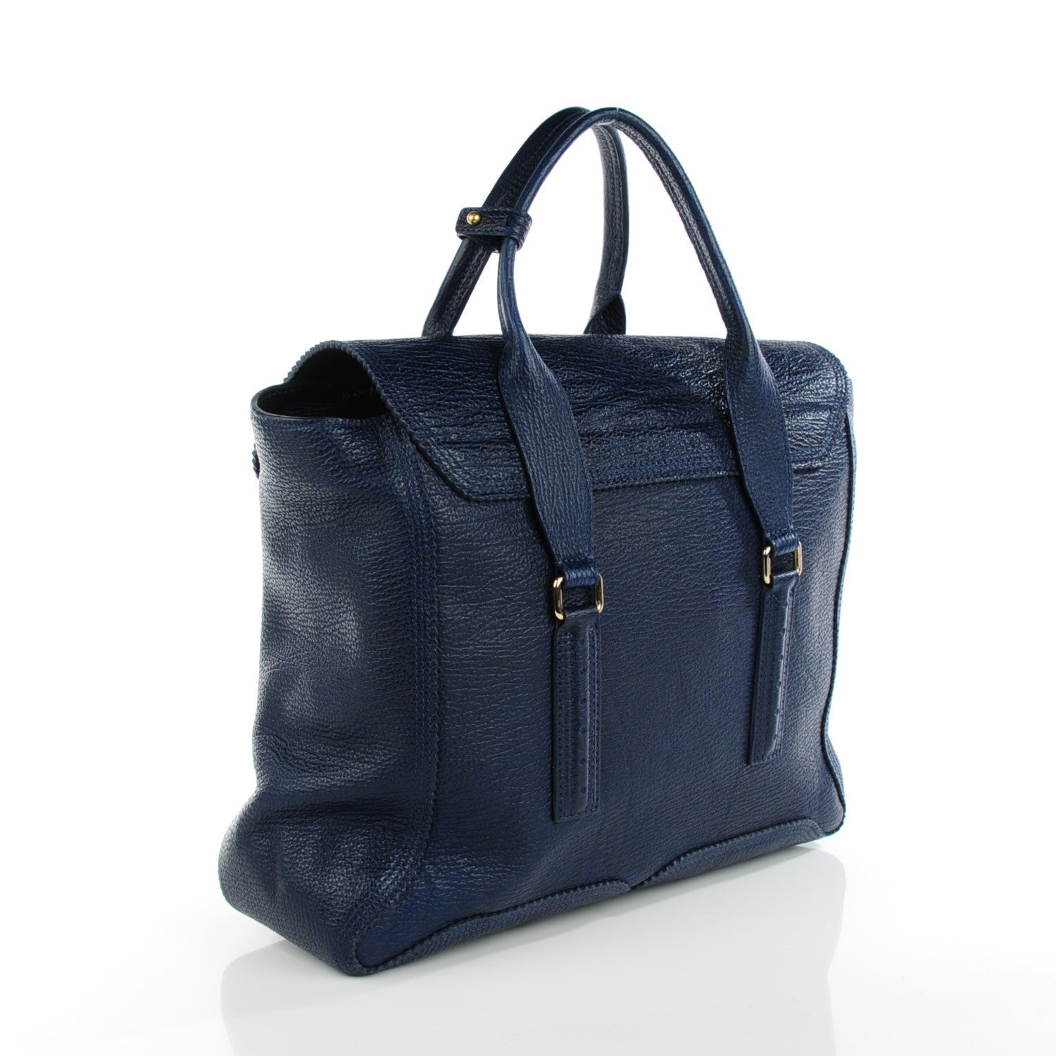 3.1 Phillip Lim 3.1 Textured Calfskin Medium Pashli Satchel Ink 3 of 7