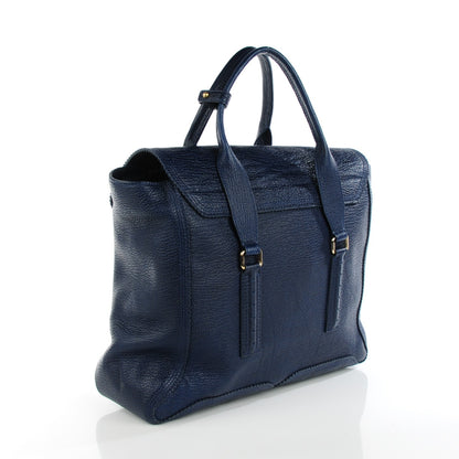 3.1 Phillip Lim 3.1 Textured Calfskin Medium Pashli Satchel Ink 3 of 7