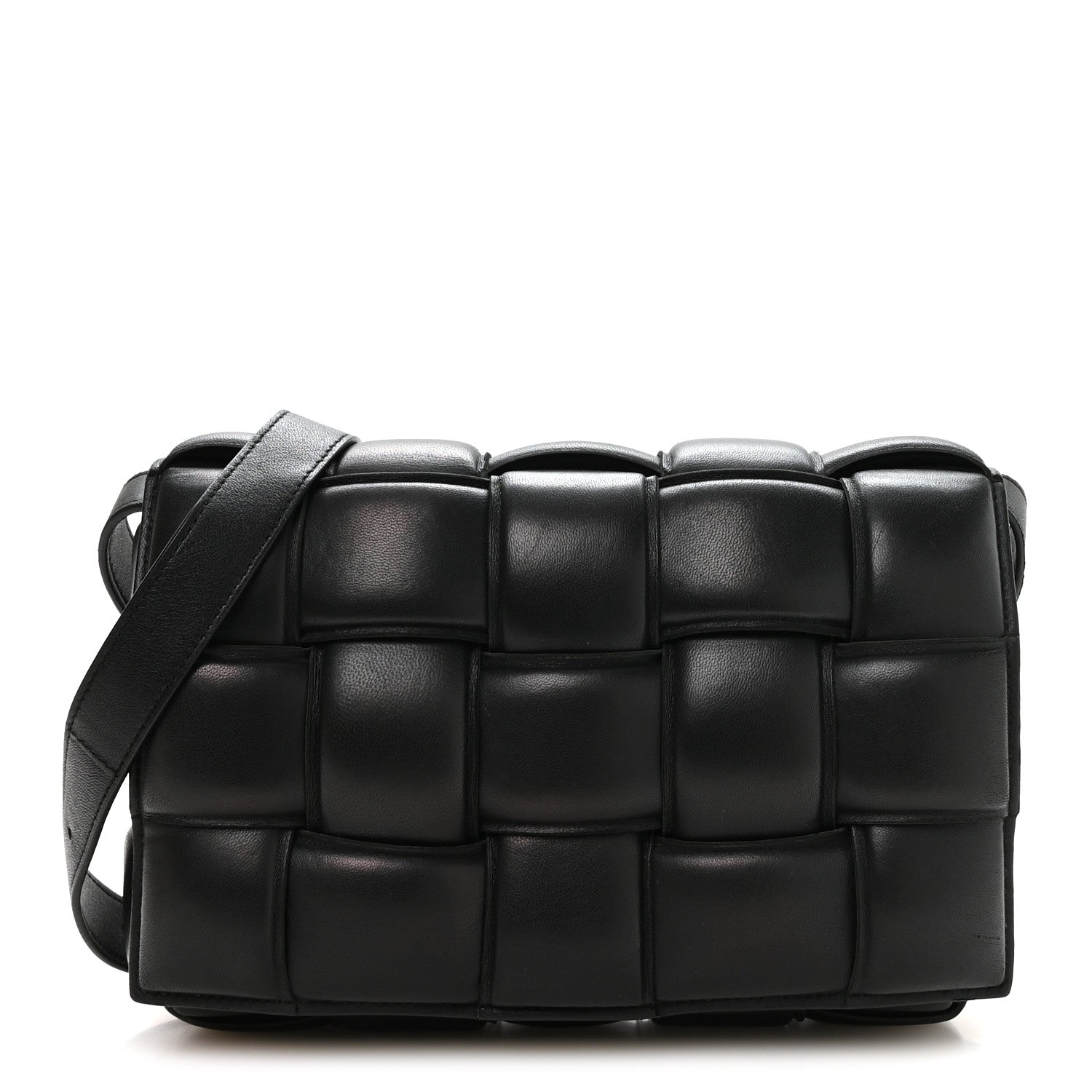 Bottega Veneta Nappa Maxi Intreccio Padded Cassette Crossbody Bag Black 1 of 10