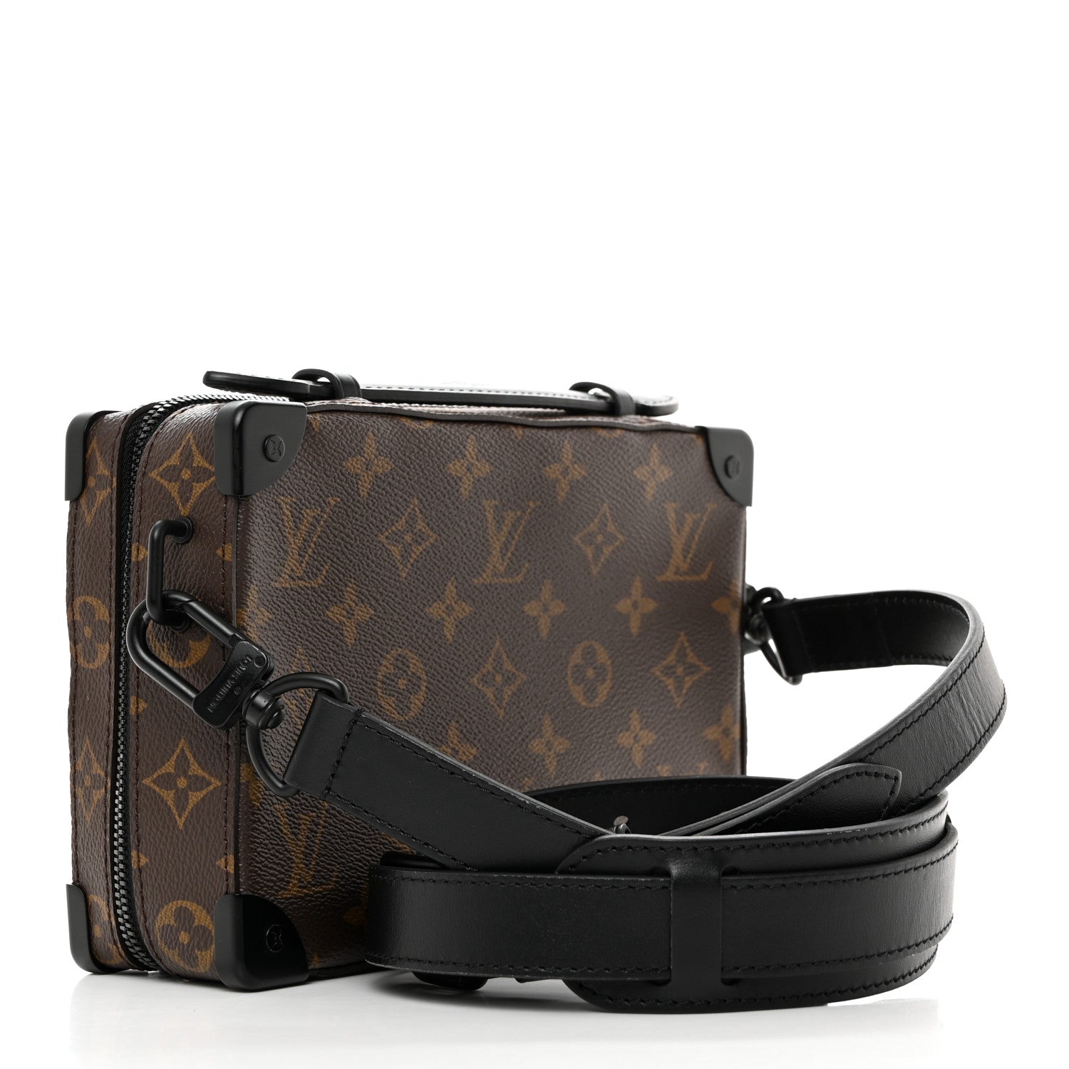 Louis Vuitton LOUIS VUITTON Monogram Macassar Handle Soft Trunk Black 2 of 10