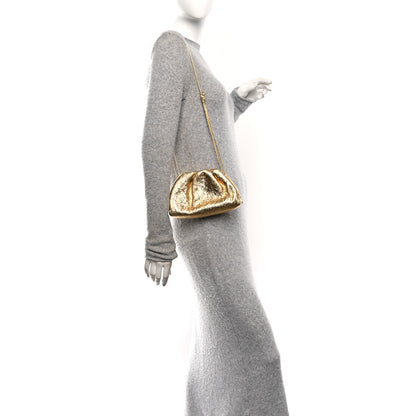 Bottega Veneta Metallic Crushed Calfskin The Mini Pouch Gold 2 of 12