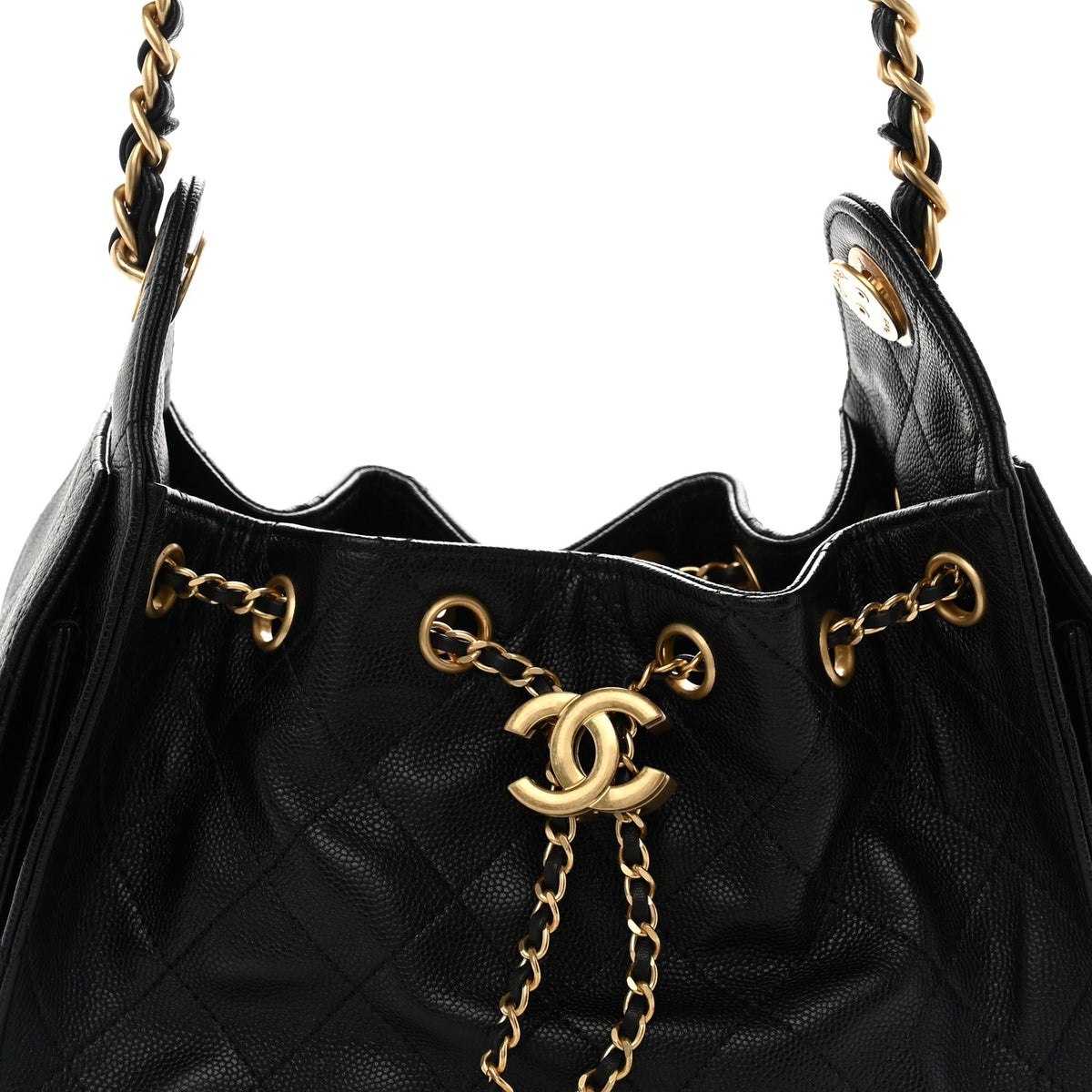 Caviar Quilted Mini Chanel 25 Handbag Black