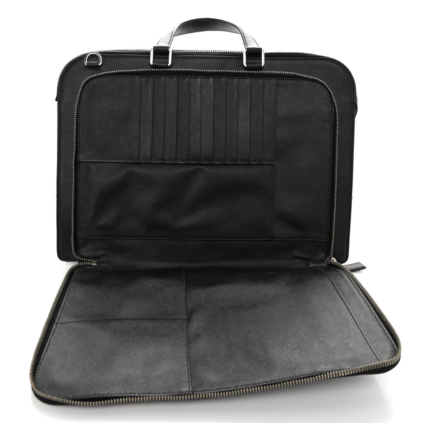 Saffiano Travel Briefcase Black