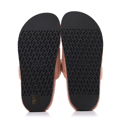 Hermes Suede Goatskin Woolskin Womens Chypre Sandals 38 Rose Aube 5 of 9