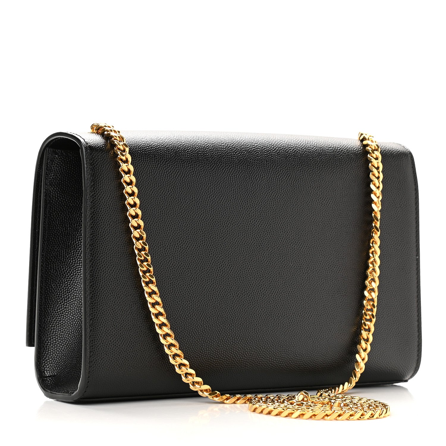 Saint Laurent Grain De Poudre Medium Classic Monogram Kate Satchel Black 3 of 9