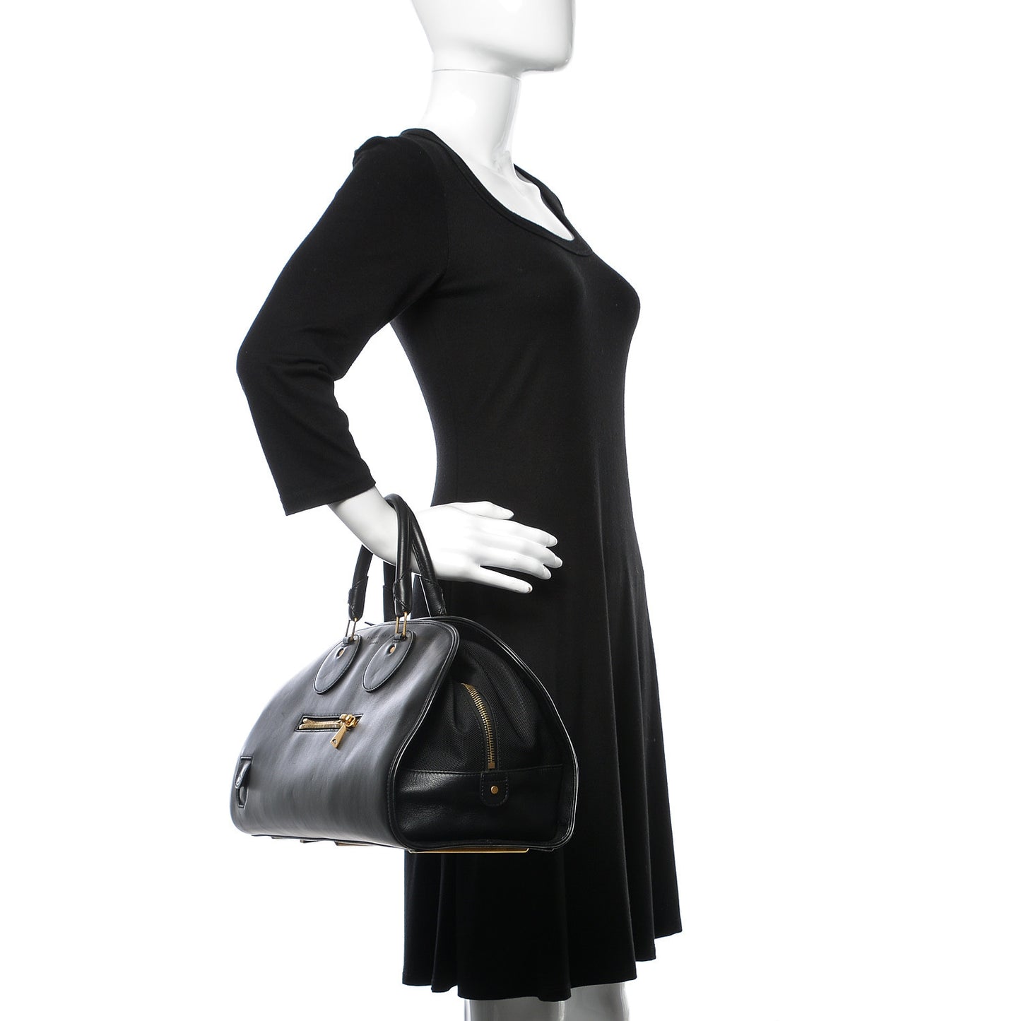 Calfskin Kiri Bowler Black
