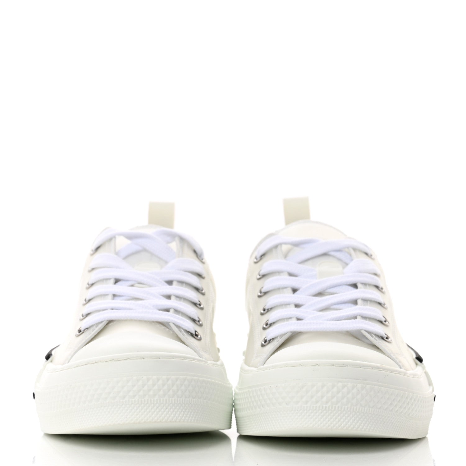 Christian Dior Technical Canvas Oblique Mens B23 Low Top Sneaker 37 White 2 of 10