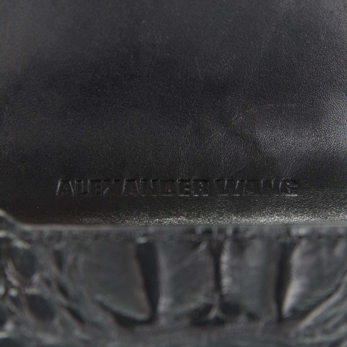 Alligator Embossed Prisma Envelope Card Holder Black