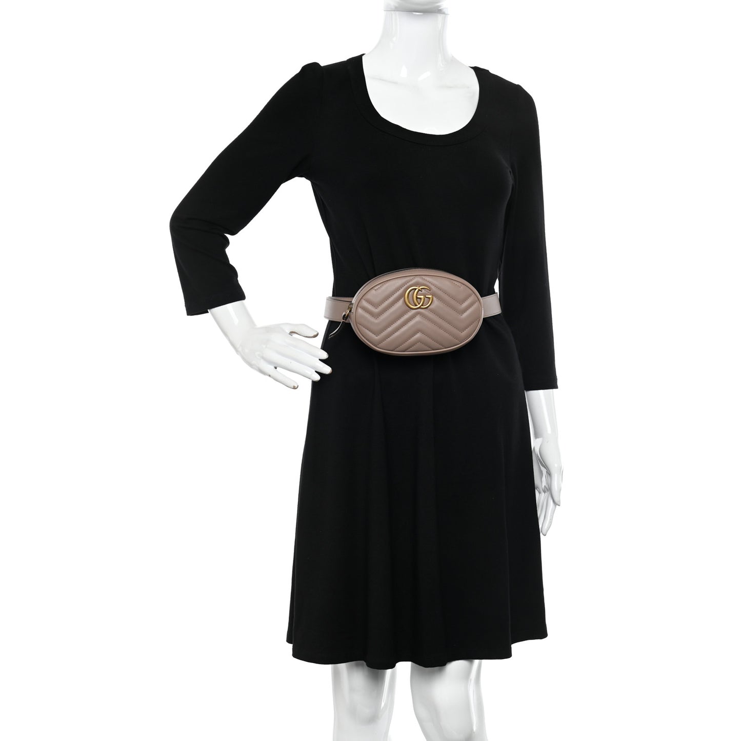 Calfskin Matelasse GG Marmont Belt Bag 95 38 Porcelain Rose