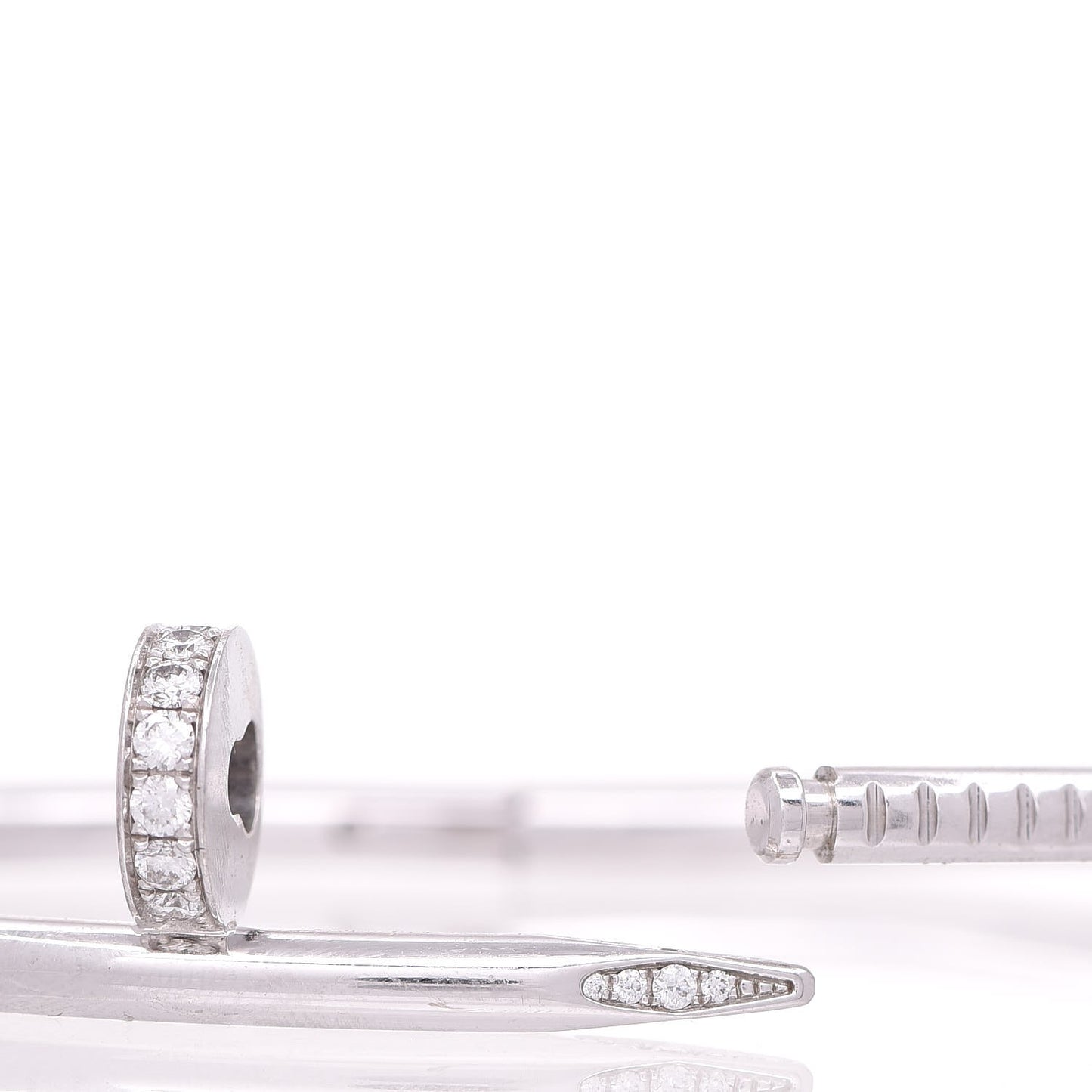 18K White Gold Diamond Juste Un Clou Bracelet 16