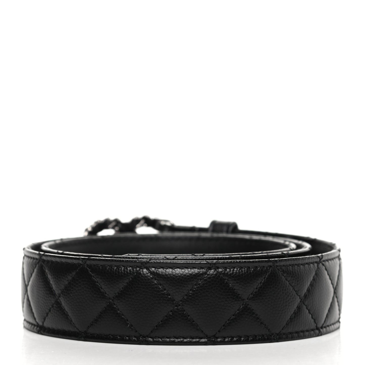 Caviar Quilted CC Chain Belt 85 34 Black