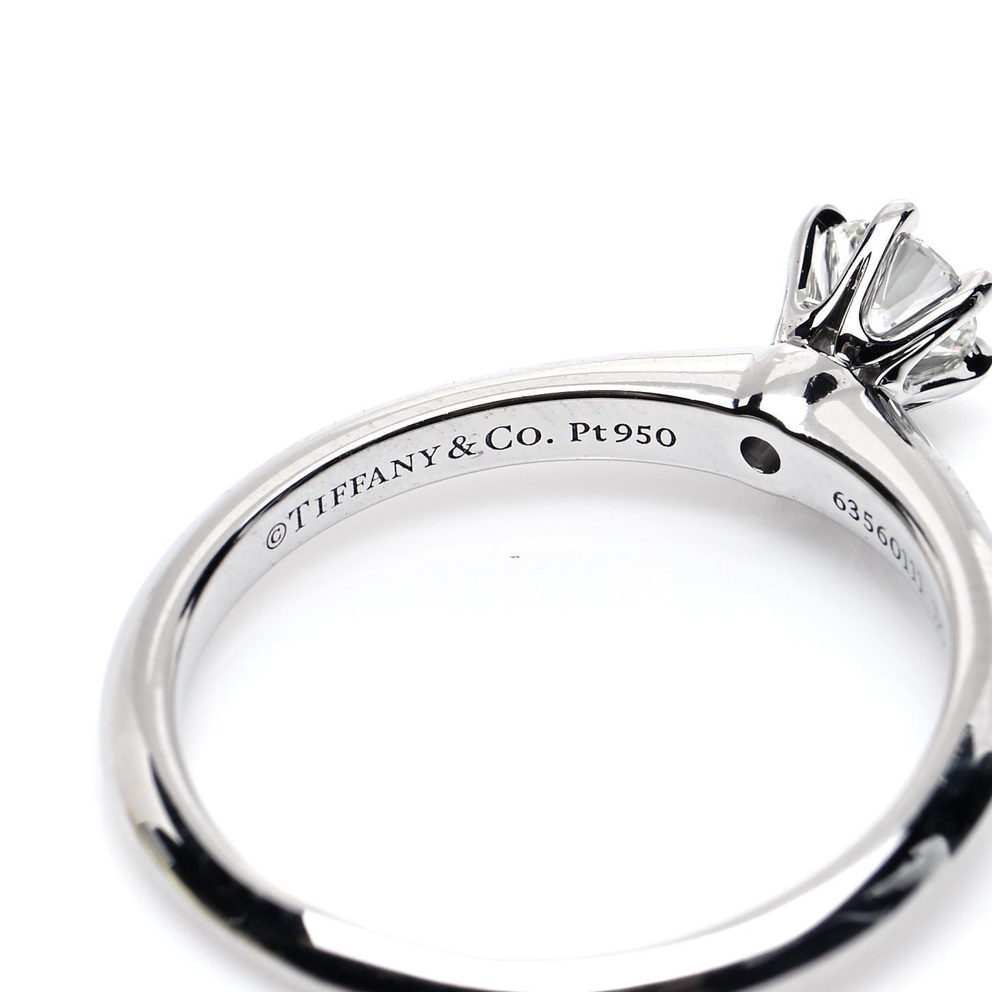 Platinum Diamond .24ct Solitaire Engagement Ring 50 5.25