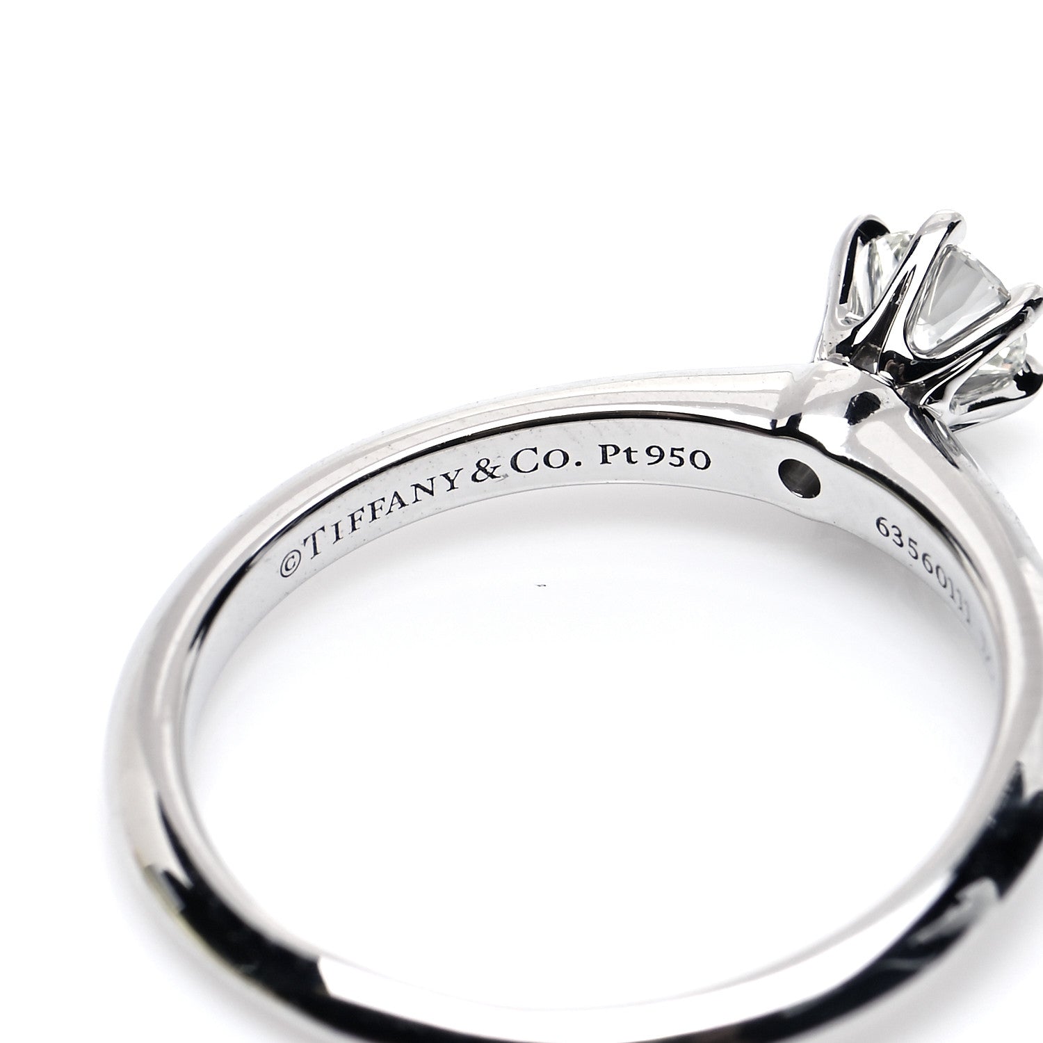 Tiffany Platinum Diamond .24ct Solitaire Engagement Ring 50 5.25 5 of 6