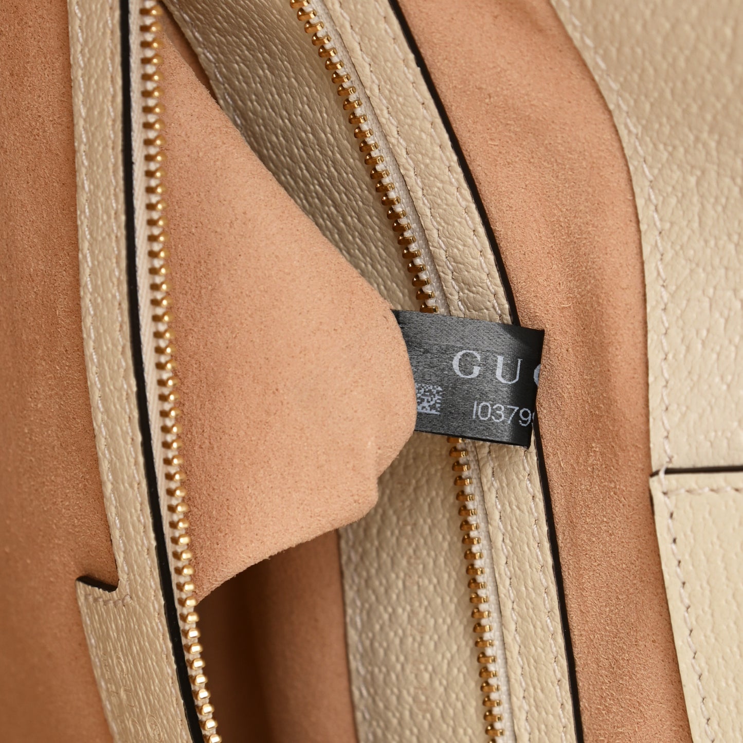 GG Supreme Monogram Textured Dollar Calfskin Web Medium Ophidia Shopping Tote Beige Ebony Mystic White