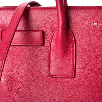 Saint Laurent Calfskin Small Sac De Jour Lipstick Fuchsia 13 of 19