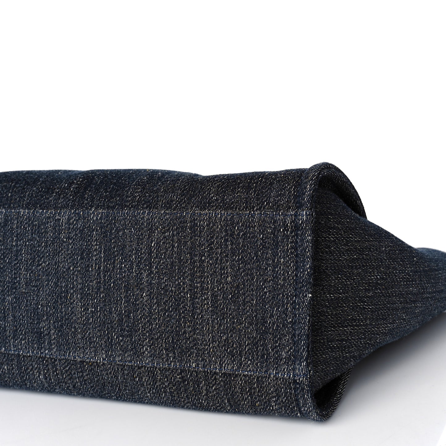 Denim Medium Deauville Tote Dark Blue White