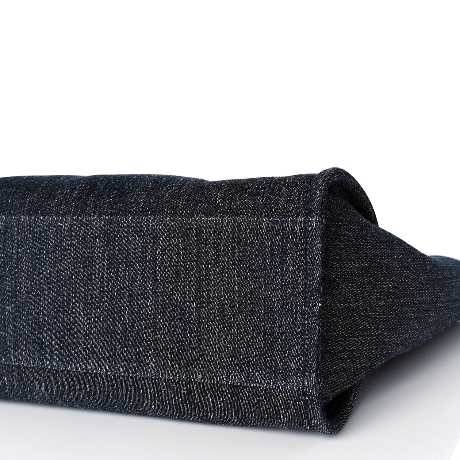 Chanel Denim Medium Deauville Tote Dark Blue White 9 of 10