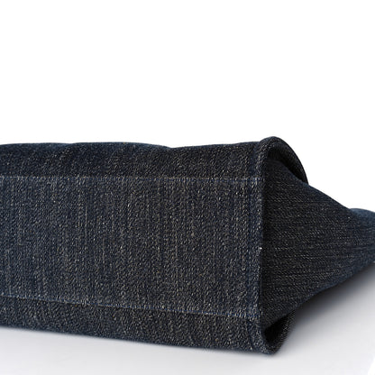 Chanel Denim Medium Deauville Tote Dark Blue White 9 of 10