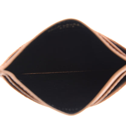 Saint Laurent Grain De Poudre Matelasse Chevron Monogram Credit Card Case Dune 4 of 7