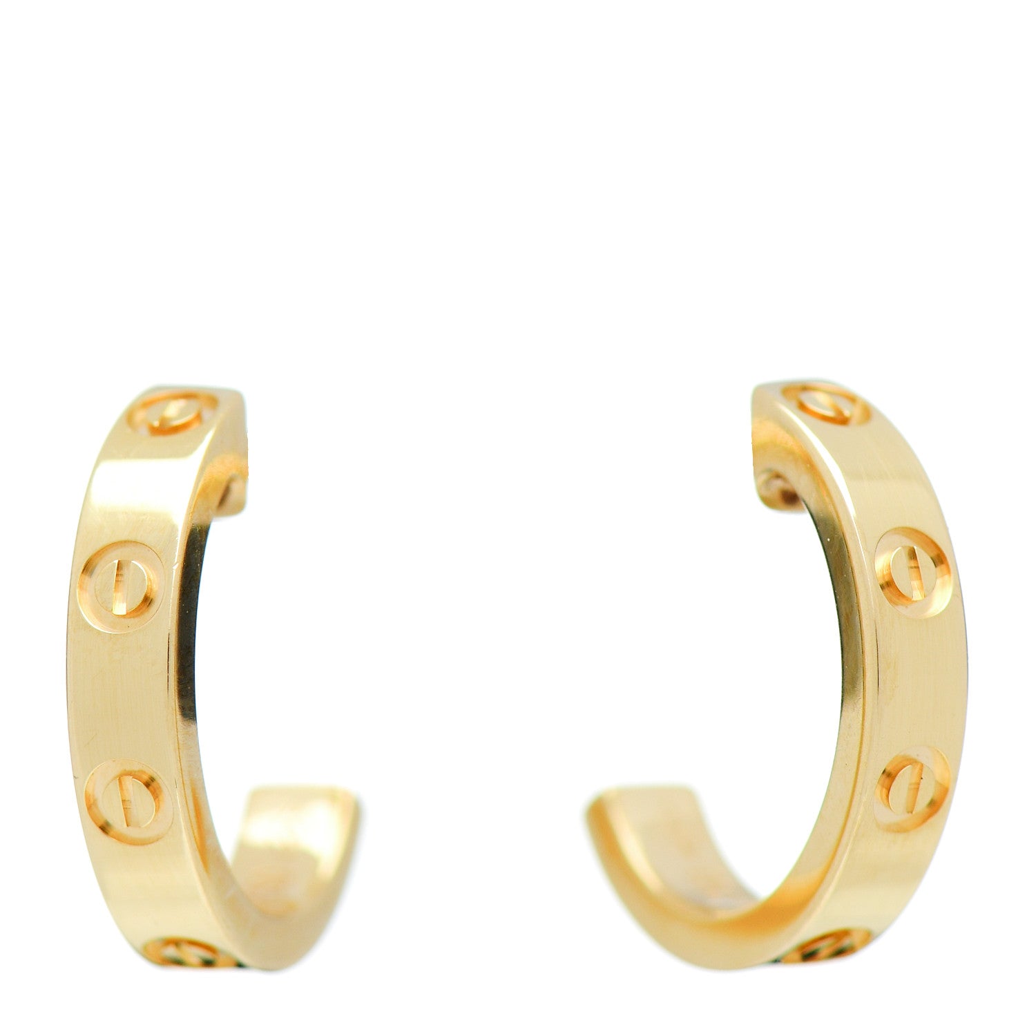 Cartier 18K Yellow Gold Small LOVE Hoop Earrings 1 of 5