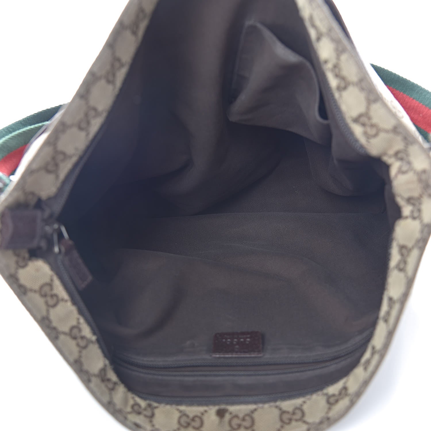 Gucci Monogram Web Medium Flat Messenger Bag Brown 5 of 21