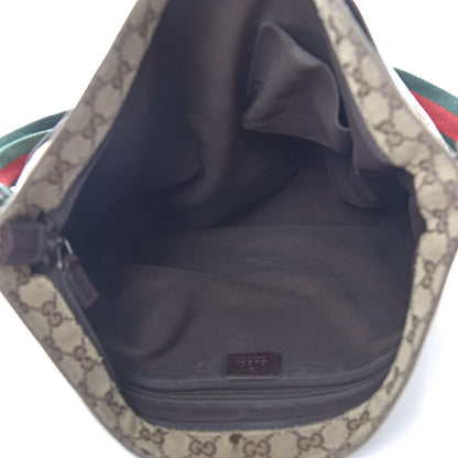Gucci Monogram Web Medium Flat Messenger Bag Brown 5 of 21