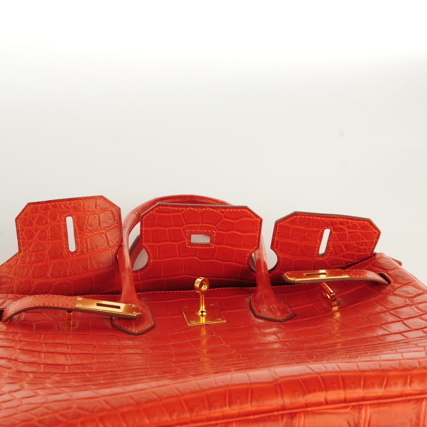 Matte Niloticus Crocodile Birkin 35 Orange