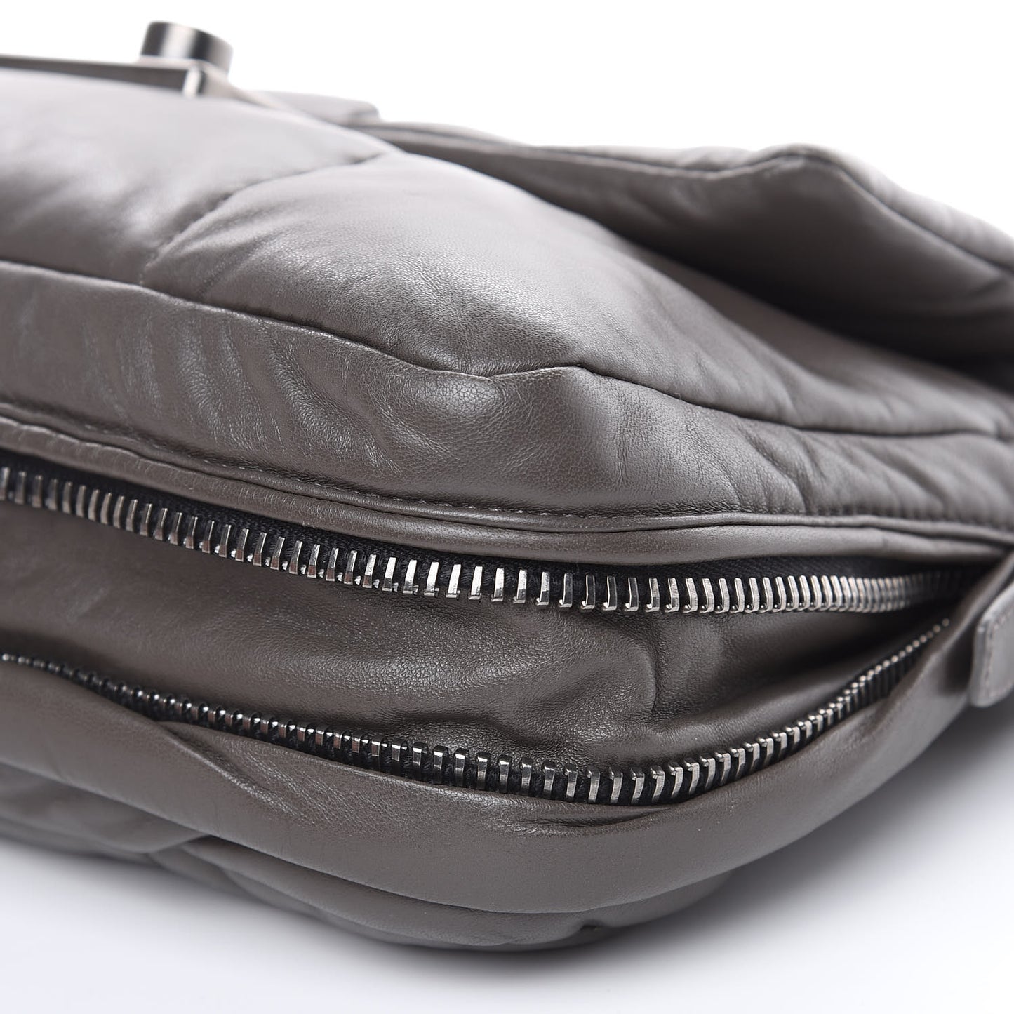 Nappa Bomber Sound Flap Shoulder Bag Ardesia