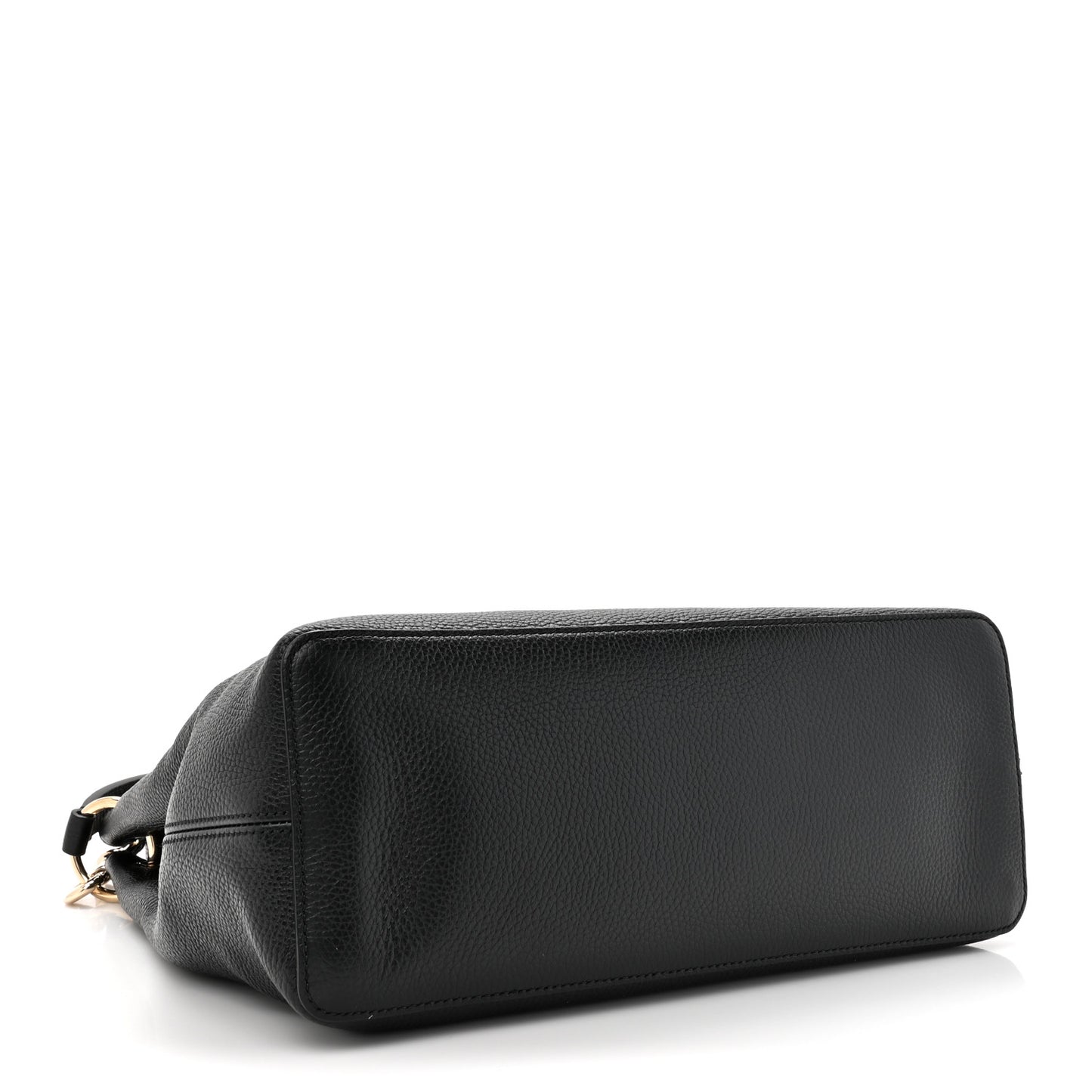 Pebbled Calfskin Large Soho Hobo Black