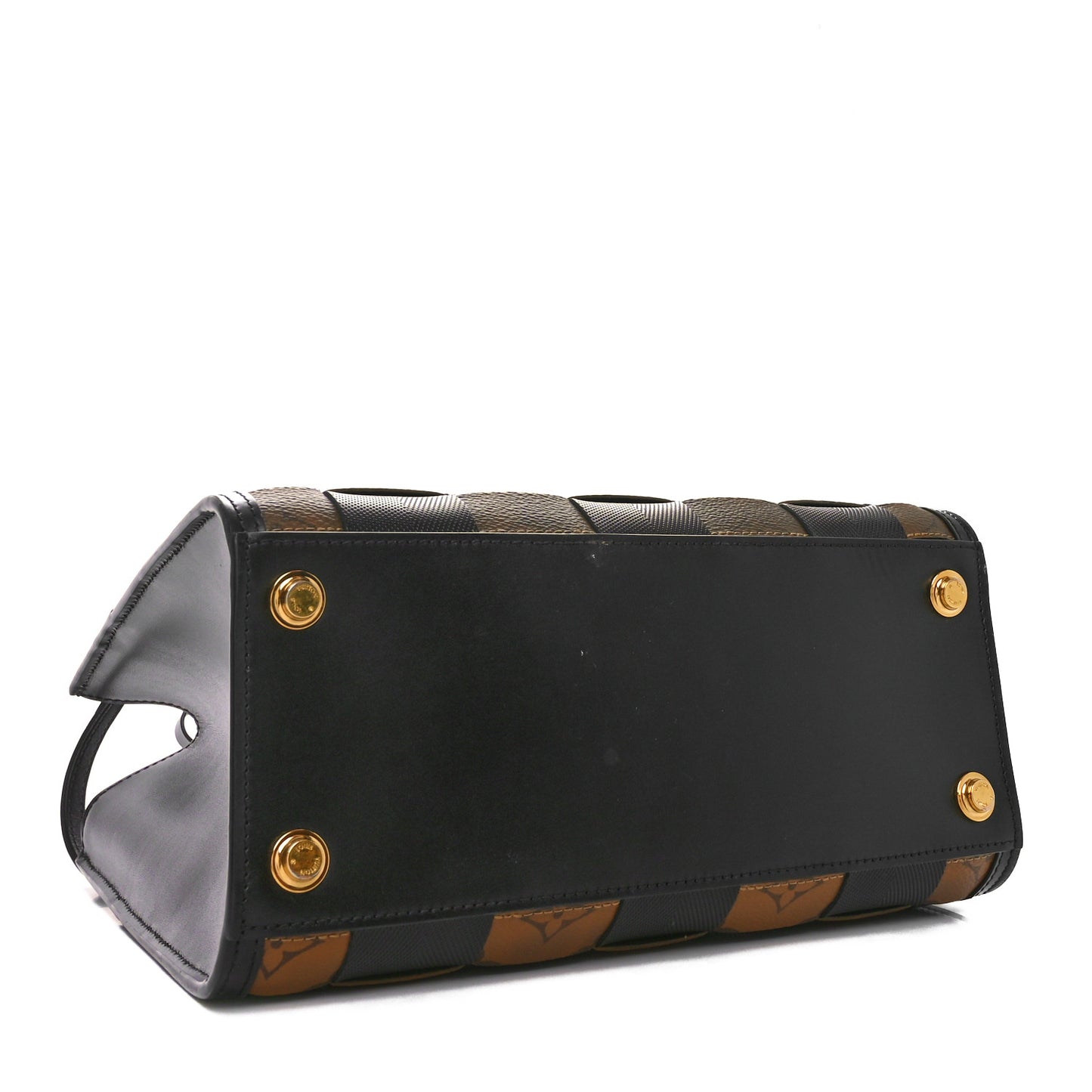 Calfskin Monogram Damier Tressage City Steamer PM Black