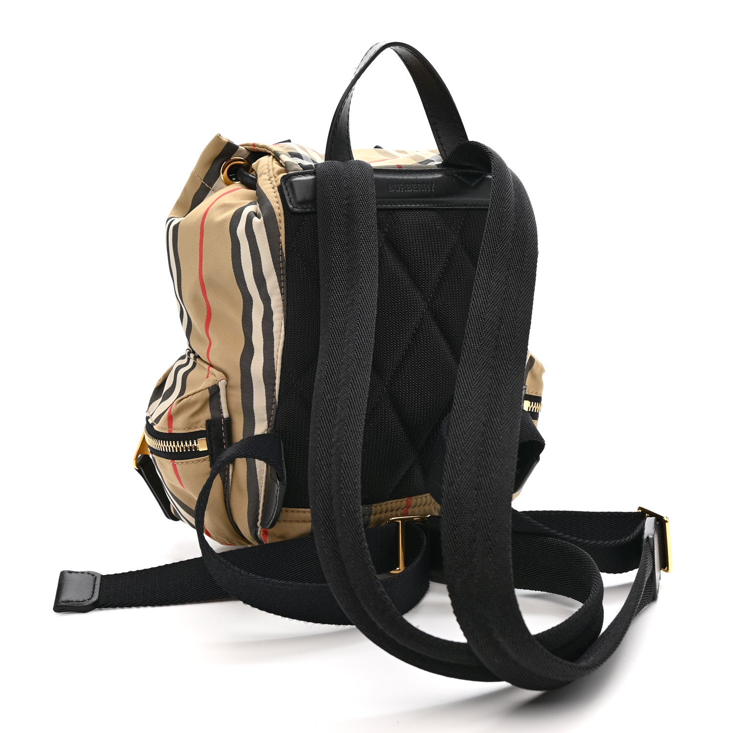 Burberry Nylon Vintage Check Medium Rucksack Backpack Antique Yellow 3 of 9