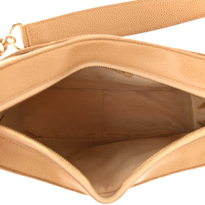 Chanel Caviar Quilted Timeless CC Shoulder Bag Beige 5 of 10