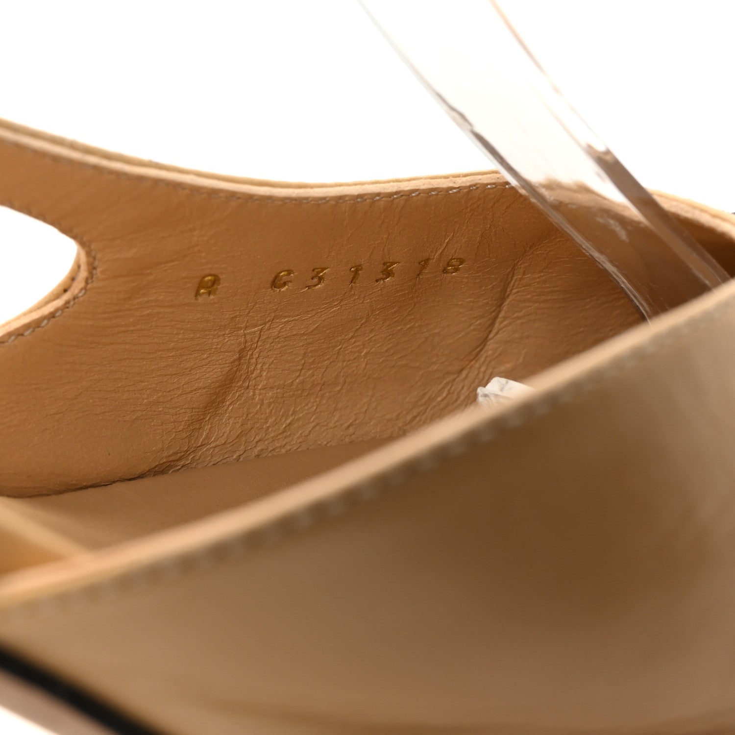 Chanel Goatskin Grosgrain Cap Toe CC Slingback Pumps 37 Beige Black 9 of 9