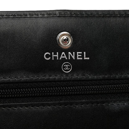 Chanel Calfskin Quilted Cambon Wallet on Chain WOC Black 7 of 15