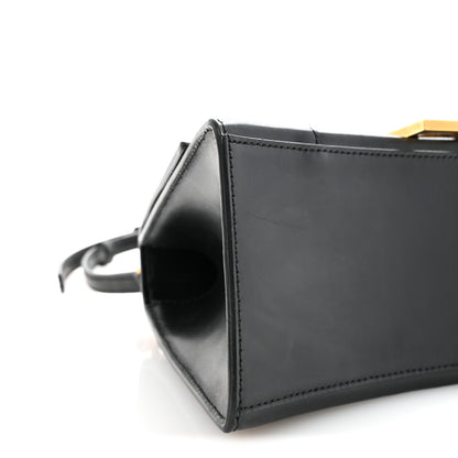 Balenciaga Shiny Box Calfskin Small Hourglass Top Handle Bag Black 8 of 9