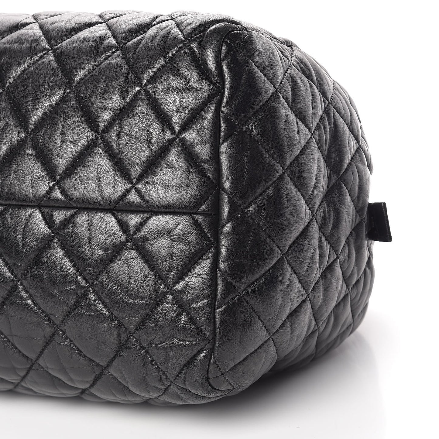 Lambskin Coco Cocoon Bowler Black