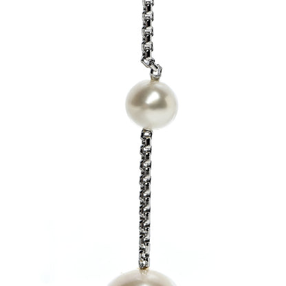 David Yurman Sterling Silver Pearl Triple Drop Earrings 5 of 5